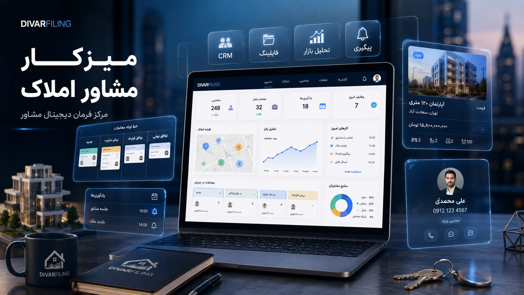 میزکار مشاور املاک چیست؟ راهنمای کامل مرکز فرمان دیجیتال فایلینگ دیوار