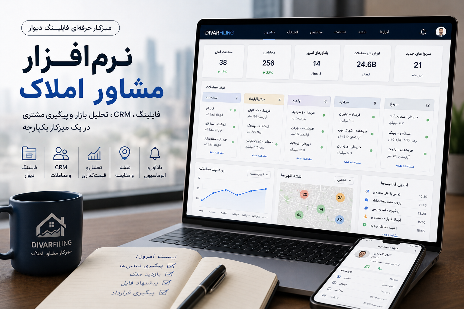 نرم افزار مشاور املاک چیست؟ راهنمای انتخاب و استفاده از میزکار حرفه‌ای فایلینگ دیوار